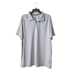 Hurley Men's 4 Way Stretch Moisture Wicking Polo Shirt Size L Gray Short Sleeve